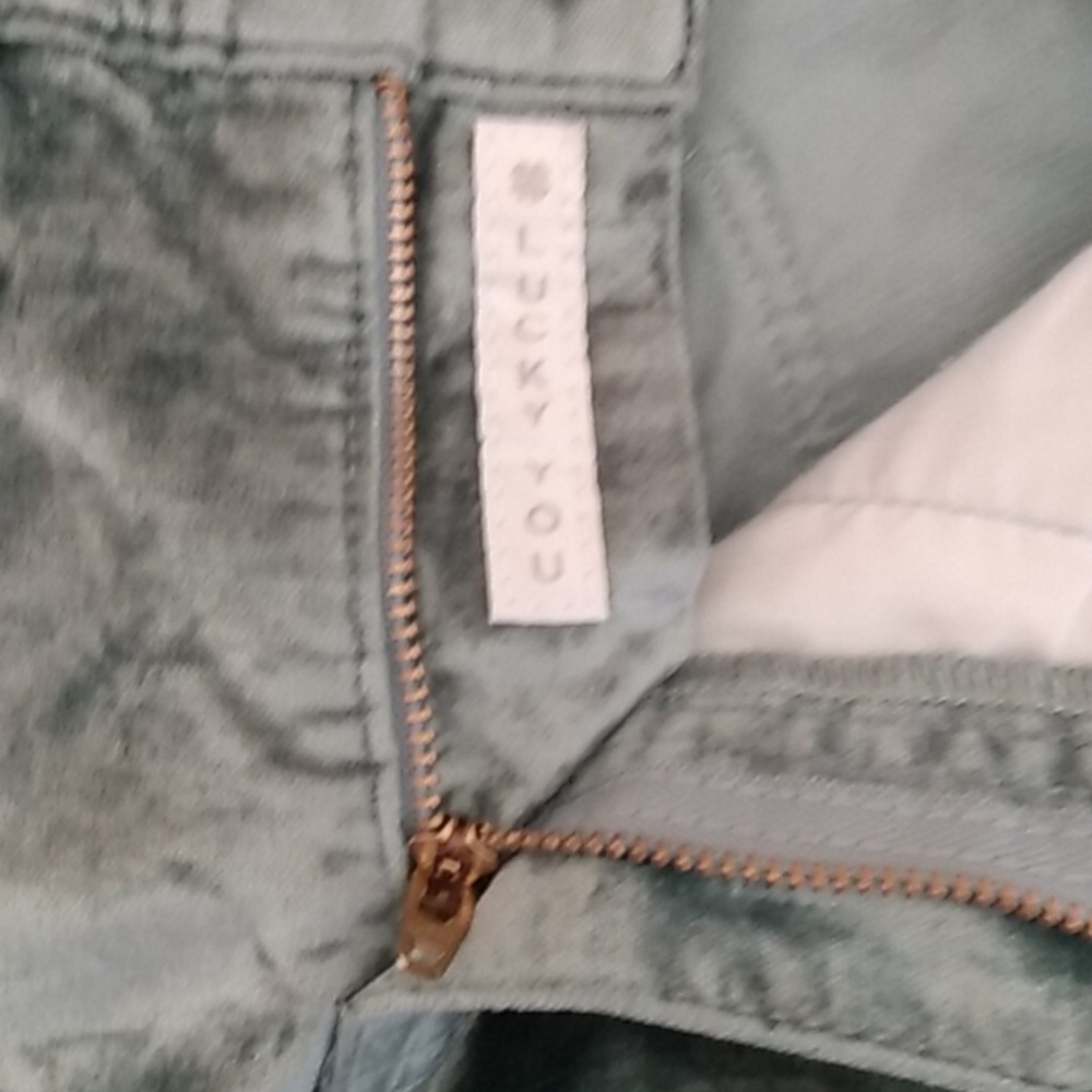 Lucky Seafoam Green Ava Skinny Velvet Crop Ankle Jeans - Picture 10 of 11